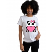 Camiseta Panda Fofo com Coração –  Cute Kawaii