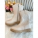 Bota infantil Boiadeira Texana Off White Com Zíper Luxo