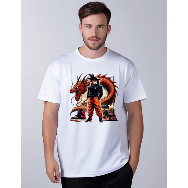 Camiseta Anime Guerreiro Dragão Streetwear – Premium 3D