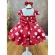 Vestido Infantil Vermelho C/ Broche de Flor Festas