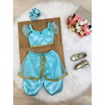 Fantasia Infantil Princesa Jasmine Luxo