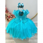 Vestido Infantil Verde Jardim Encantado C/ Renda Festa Damas