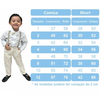 Conjunto Camisa Branca Listrada Com Short Marrom C/ Cordão