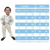 Conjunto Camisa Branca Listrada Com Short Marrom C/ Cordão