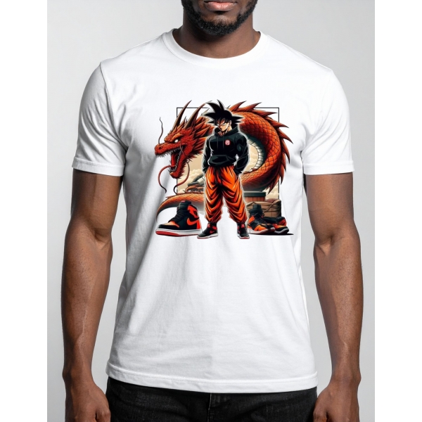 Camiseta Anime Guerreiro Dragão Streetwear – Premium 3D