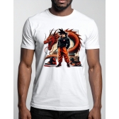 Camiseta Anime Guerreiro Dragão Streetwear – Premium 3D