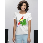 Camiseta Arara Colorida – Estilo Tropical