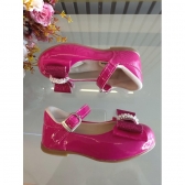 Sapatinho Pink Verniz C/ Aplique de Lacinho e Strass Glitter
