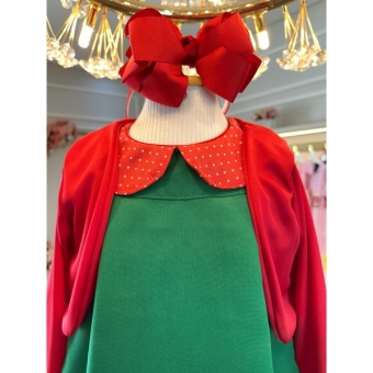 Fantasia Infantil Chiquinha Verde e Vermelho Festas