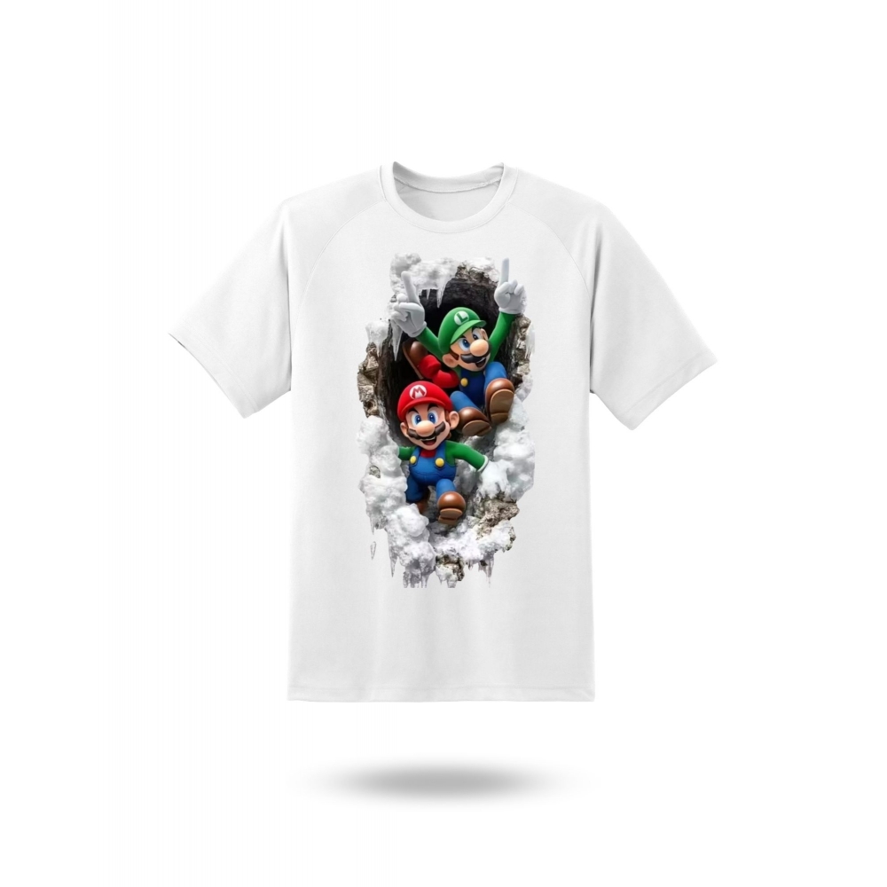 Camiseta Mario & Luigi 3D – Premium Geek