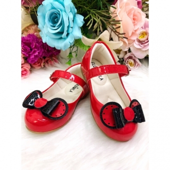 Sapatinho Vermelho Com Lacinho da Minnie Super Luxo