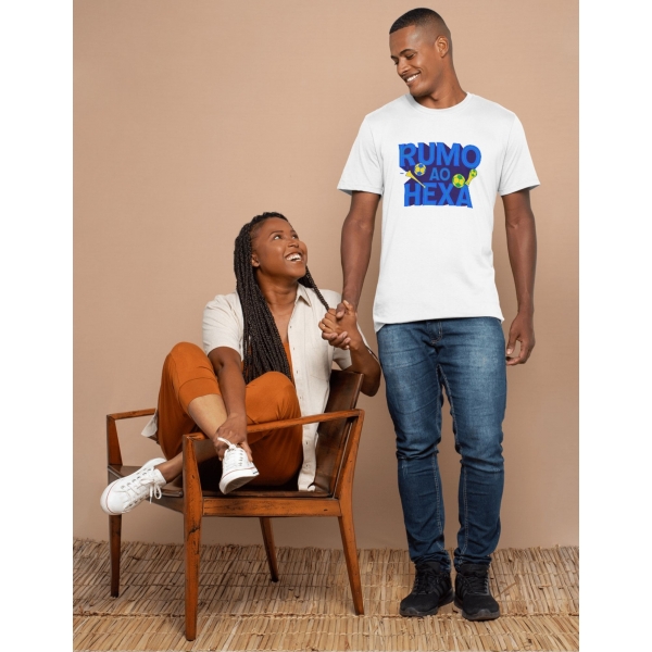 Camiseta Rumo ao Hexa Brasil Torcida Copa Futebol