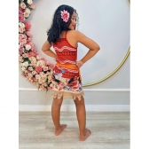 Fantasia Infantil Moana Com Colar e Cinto Faixa Festas