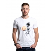 Camiseta Inteligência Artificial Robô com Cérebro – Design Futurista Tech Unissex