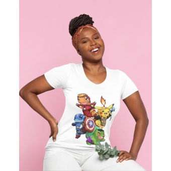 Camiseta Heróis Anime Style – Geek Unissex Premium