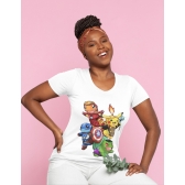 Camiseta Heróis Anime Style – Geek Unissex Premium