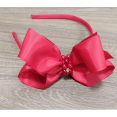 Tiara Infantil Vermelha Com Pérolas e Strass Luxo