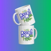 Caneca Vai Brasil Hexa 2026 – Caneca Torcedor Seleção Brasileira