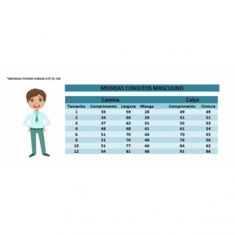 Conjunto Social Camisa Branca Susp. Gravata e Calça Cinza