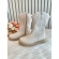 Bota infantil Boiadeira Texana Off White Com Zíper Luxo