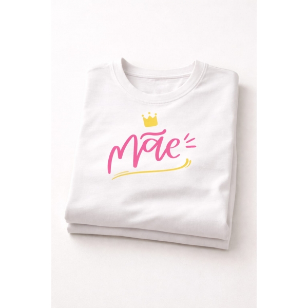 Camiseta Mãe Estampada com Coroa