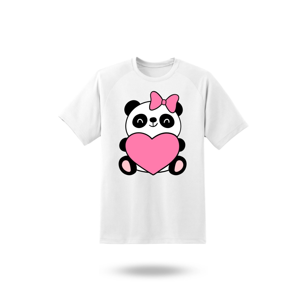 Camiseta Panda Fofo com Coração –  Cute Kawaii
