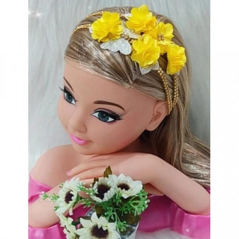 Faixinha de Cabelo Bebê Strass Prata e Dourda Várias Cores