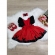 Romper da Minnie Vermelha Com Laço e Saia Glitter Luxo - Vermelho
